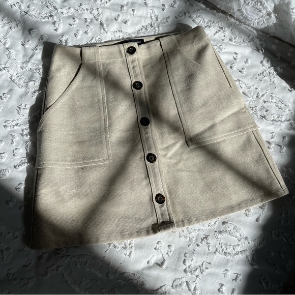 Banana Republic Dresses & Skirts - Banana Republic Pencil Skirt Khaki Button Down Mini 4
